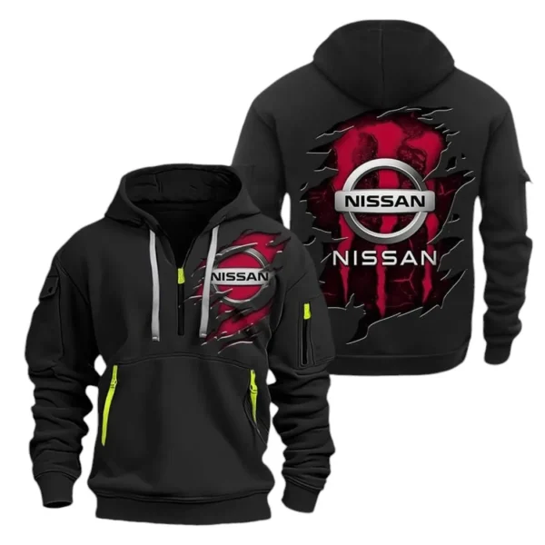 Hoodie Half Zipper Exclusive Logo Gift For Work Truck Enthusiasts CAR021 - Image 2