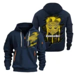Yellow Sports Car Hoodie Half Zipper, Exclusive Logo Hoodie For Yellow Sports Car Enthusiasts CAR021