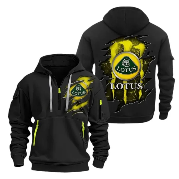 Sports Car Hoodie Half Zipper, Exclusive Logo Hoodie For Sports Car Enthusiasts CAR021 - Image 2