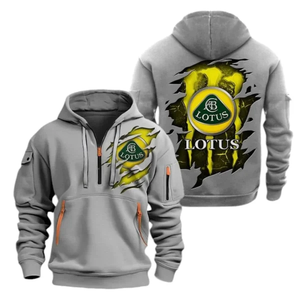 Sports Car Hoodie Half Zipper, Exclusive Logo Hoodie For Sports Car Enthusiasts CAR021 - Image 3