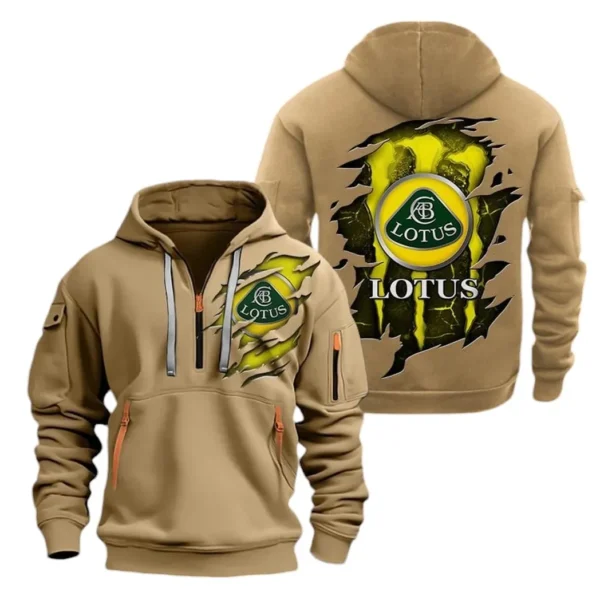Sports Car Hoodie Half Zipper, Exclusive Logo Hoodie For Sports Car Enthusiasts CAR021 - Image 4