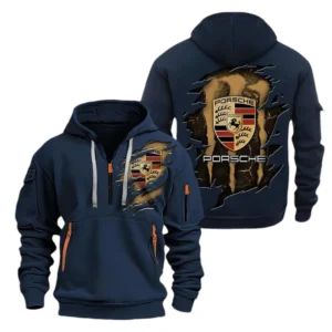 Sports Car Hoodie Half Zipper, Exclusive Logo Hoodie For Sports Car Enthusiasts CAR021