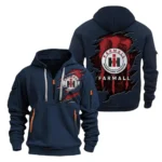 Hoodie Half Zipper Exclusive Logo Gift For Classic Farm Tractor Enthusiasts CAR032