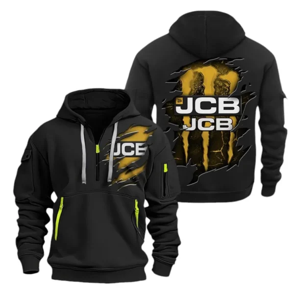Excavation Machine Hoodie Half Zipper, Exclusive Logo Hoodie For Excavation Machine Enthusiasts CAR032 - Image 2