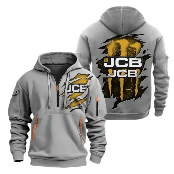 Excavation Machine Hoodie Half Zipper, Exclusive Logo Hoodie For Excavation Machine Enthusiasts CAR032 - Image 3