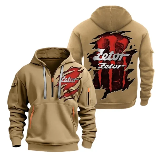 Harvest Engine Hoodie Half Zipper, Exclusive Logo Hoodie For Harvest Engine Enthusiasts CAR032 - Image 4