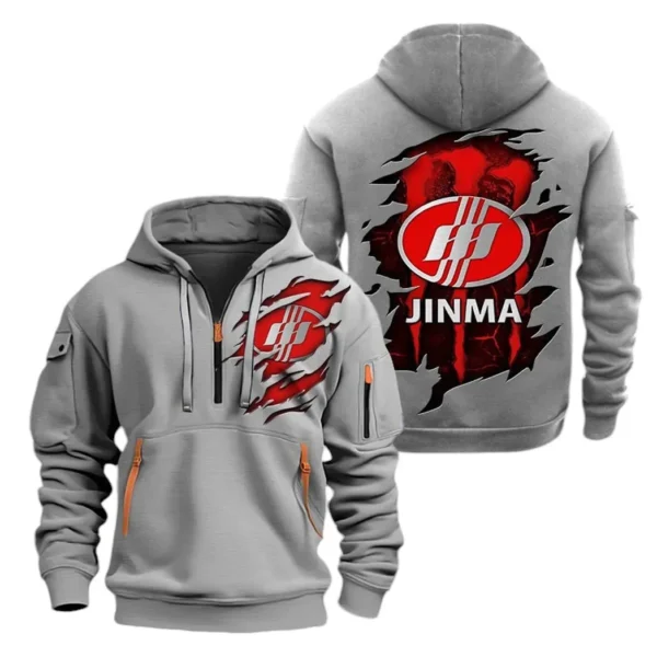 Hoodie Half Zipper Exclusive Logo Gift For Field Helper Tractor Enthusiasts CAR032 - Image 3