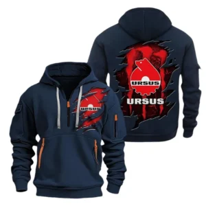 Hoodie Half Zipper Exclusive Logo Gift For Field Work Tractor Enthusiasts CAR032