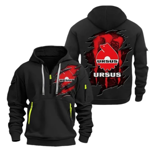 Hoodie Half Zipper Exclusive Logo Gift For Field Work Tractor Enthusiasts CAR032 - Image 2