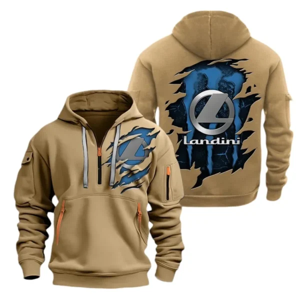 Hoodie Half Zipper Exclusive Logo Gift For Compact Farm Tractor Enthusiasts CAR032 - Image 4