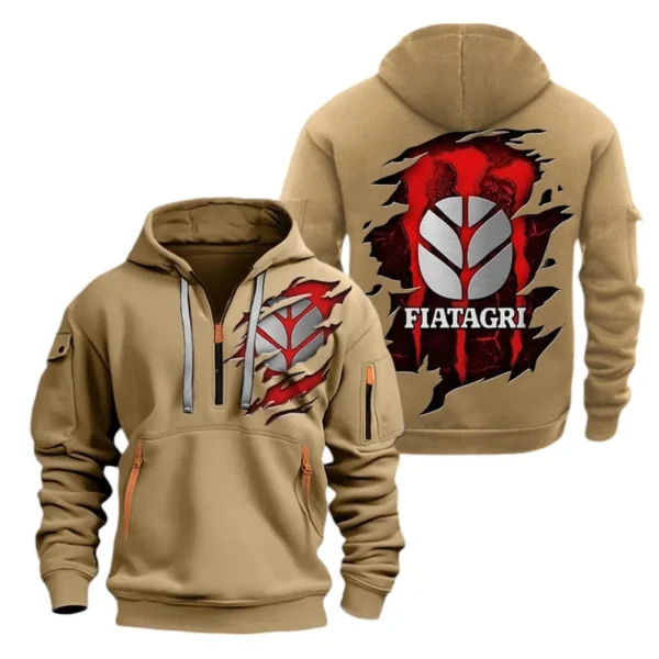 Hoodie Half Zipper Exclusive Logo Gift For All-Terrain Farm Tractor Enthusiasts CAR032 - Image 4