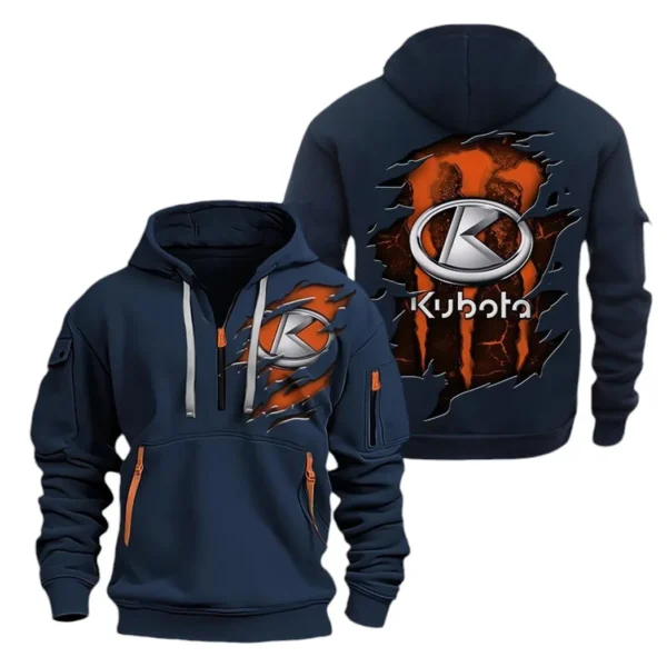 Compact Utility Tractor Hoodie Half Zipper, Exclusive Logo Hoodie For Compact Utility Tractor Enthusiasts CAR032