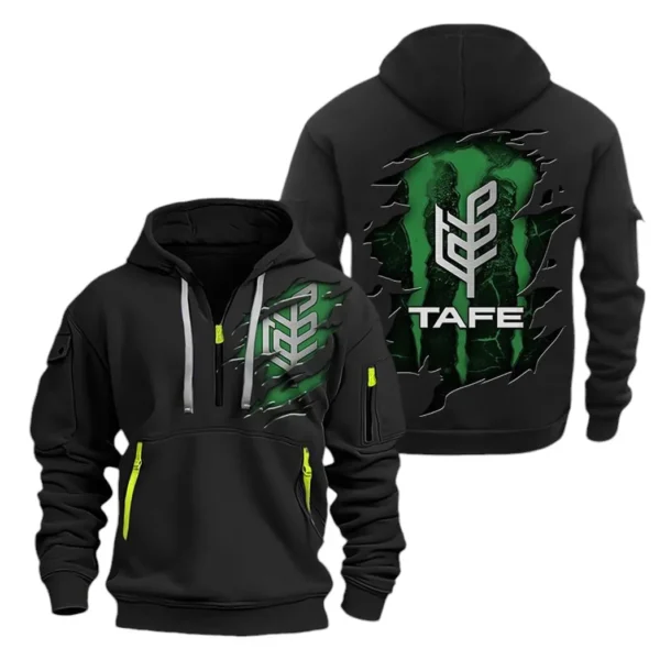 Hoodie Half Zipper Exclusive Logo Gift For Utility Farm Tractor Enthusiasts CAR032 - Image 2