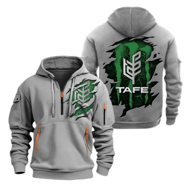 Hoodie Half Zipper Exclusive Logo Gift For Utility Farm Tractor Enthusiasts CAR032 - Image 3