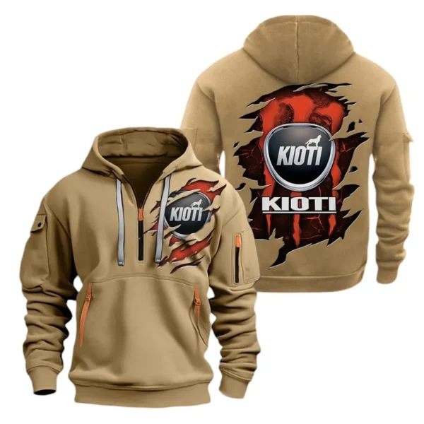 Hoodie Half Zipper Exclusive Logo Gift For Utility Tractor Enthusiasts CAR032 - Image 4