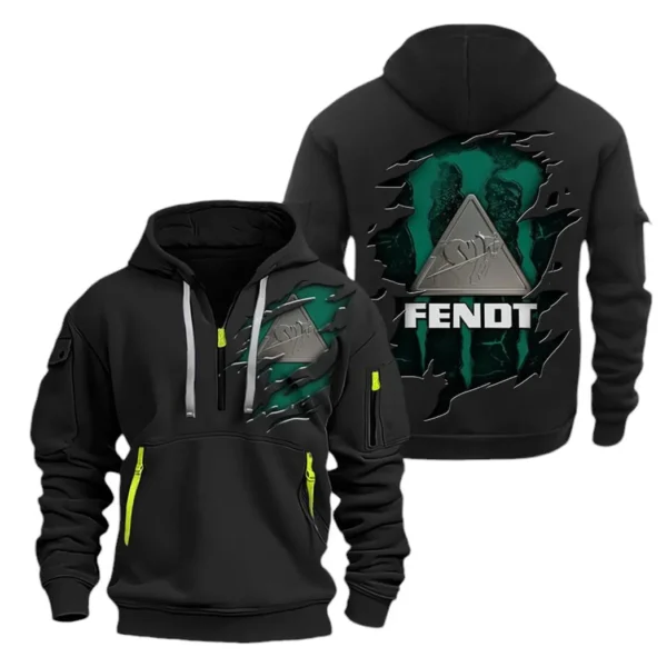 Hoodie Half Zipper Exclusive Logo Gift For High-Performance Tractor Enthusiasts CAR032 - Image 2
