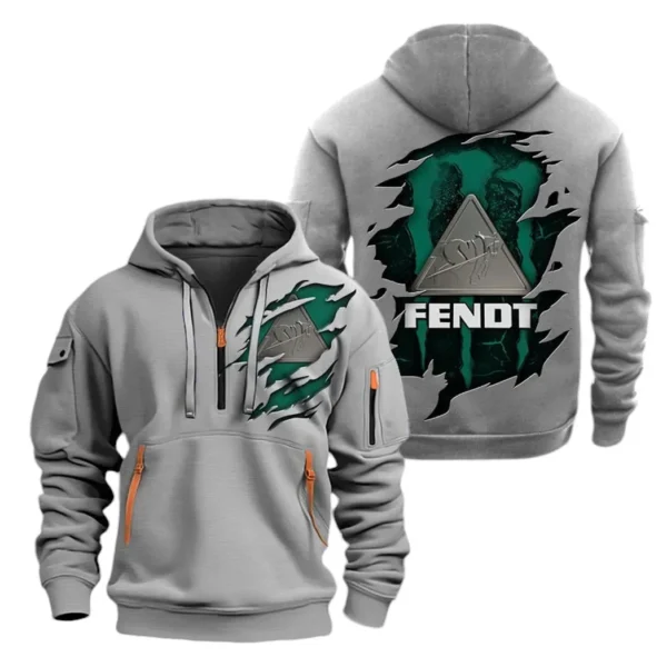 Hoodie Half Zipper Exclusive Logo Gift For High-Performance Tractor Enthusiasts CAR032 - Image 3