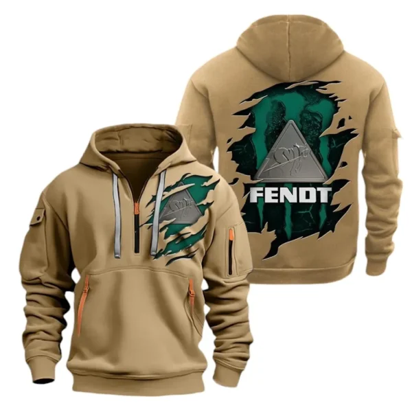 Hoodie Half Zipper Exclusive Logo Gift For High-Performance Tractor Enthusiasts CAR032 - Image 4