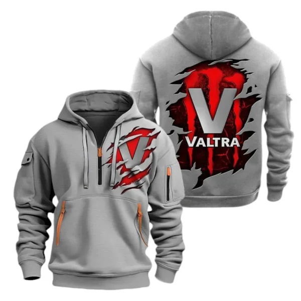 Hoodie Half Zipper Exclusive Logo Gift For Utility Tractor Enthusiasts CAR032 - Image 3