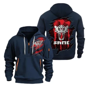 Hoodie Half Zipper Exclusive Logo Gift For Agricultural Tractor Enthusiasts CAR032