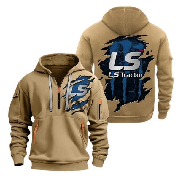 Hoodie Half Zipper Exclusive Logo Gift For Agricultural Tractor Enthusiasts CAR032 - Image 4