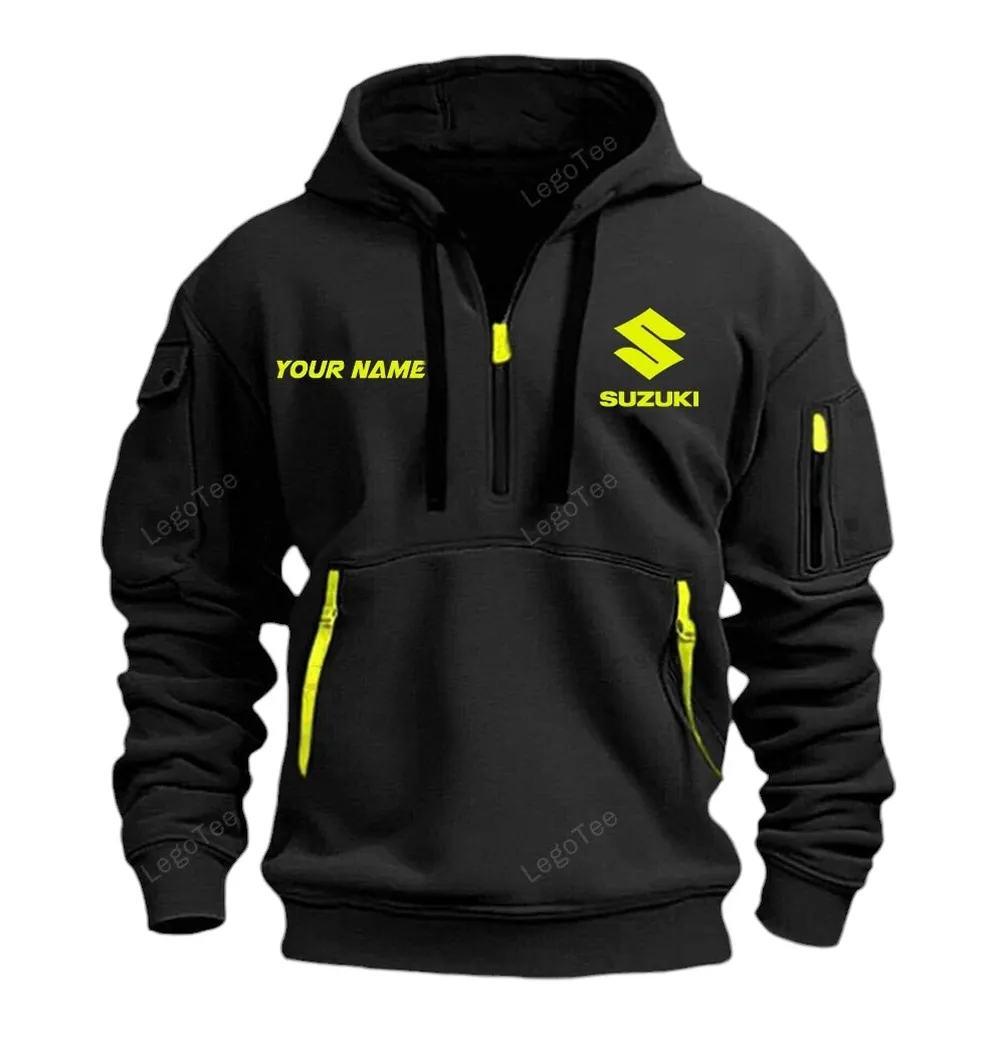 Hoodie Half Zipper Exclusive Logo Gift For Street Racer Enthusiasts CAR042 - Image 2