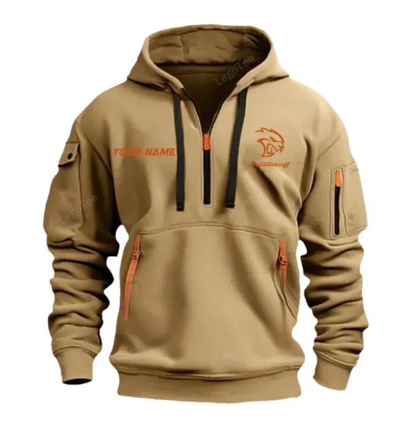 Hoodie Half Zipper Exclusive Logo Gift For Retro-Inspired Sedan Enthusiasts CAR042 - Image 4
