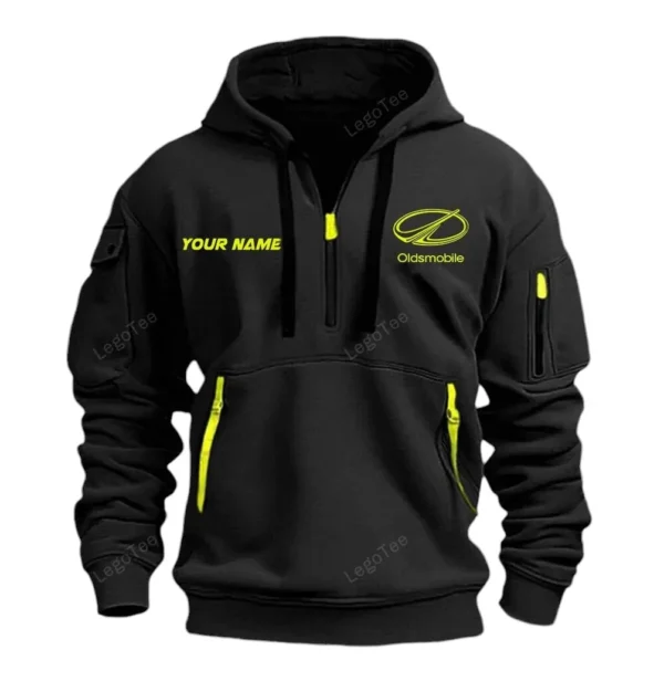 Grand Touring Car Hoodie Half Zipper, Exclusive Logo Hoodie For Grand Touring Car Enthusiasts CAR042 - Image 2