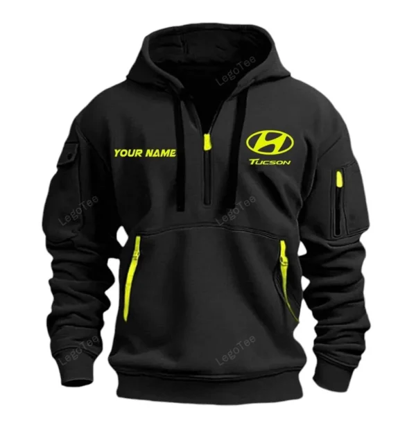 Hoodie Half Zipper Exclusive Logo Gift For Family Car Enthusiasts CAR042 - Image 2