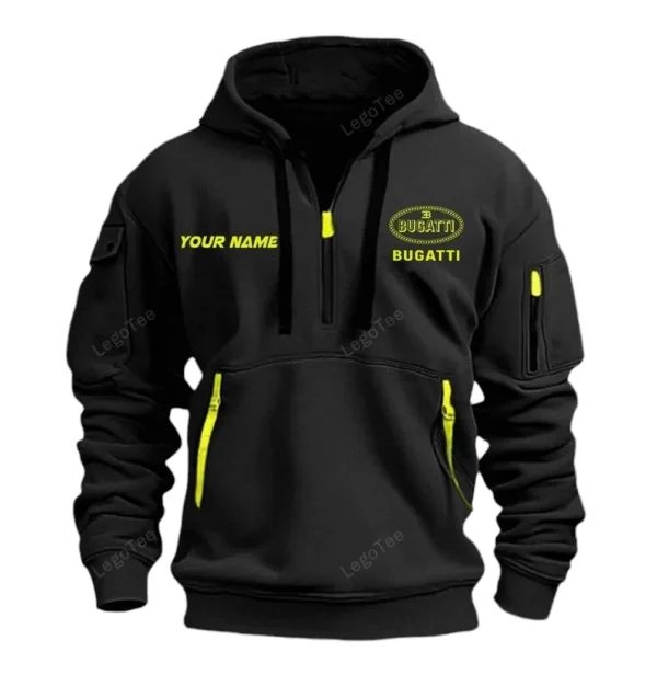 Hoodie Half Zipper Exclusive Logo Gift For Extreme Speed Vehicle Enthusiasts CAR042 - Image 2