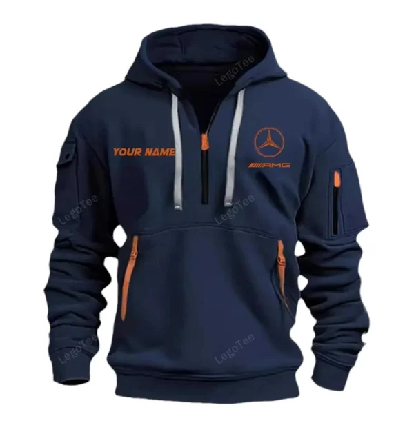 Hoodie Half Zipper Exclusive Logo Gift For Racing Edition Car Enthusiasts CAR042