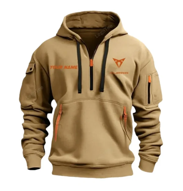 Hoodie Half Zipper Exclusive Logo Gift For Track-Ready Ride Enthusiasts CAR042 - Image 4