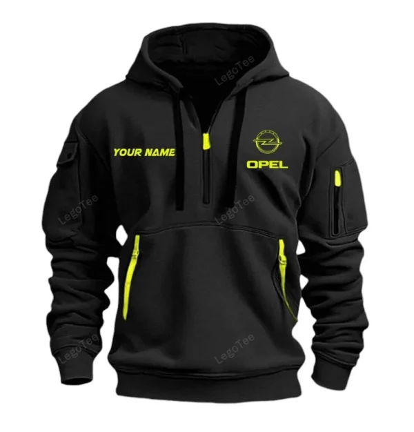 Mid-Size Auto Hoodie Half Zipper, Exclusive Logo Hoodie For Mid-Size Auto Enthusiasts CAR042 - Image 2