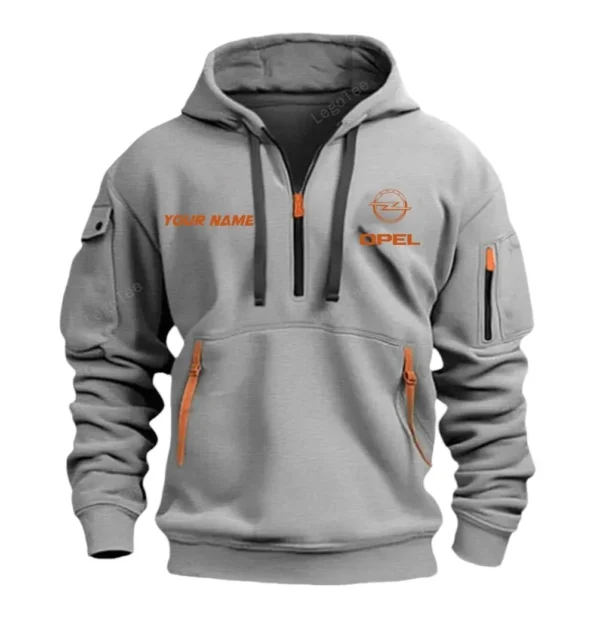 Mid-Size Auto Hoodie Half Zipper, Exclusive Logo Hoodie For Mid-Size Auto Enthusiasts CAR042 - Image 3