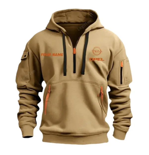 Mid-Size Auto Hoodie Half Zipper, Exclusive Logo Hoodie For Mid-Size Auto Enthusiasts CAR042 - Image 4