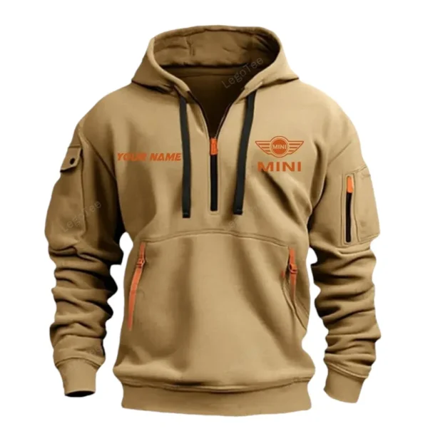 Hoodie Half Zipper Exclusive Logo Gift For Tiny Cruiser Enthusiasts CAR042 - Image 4