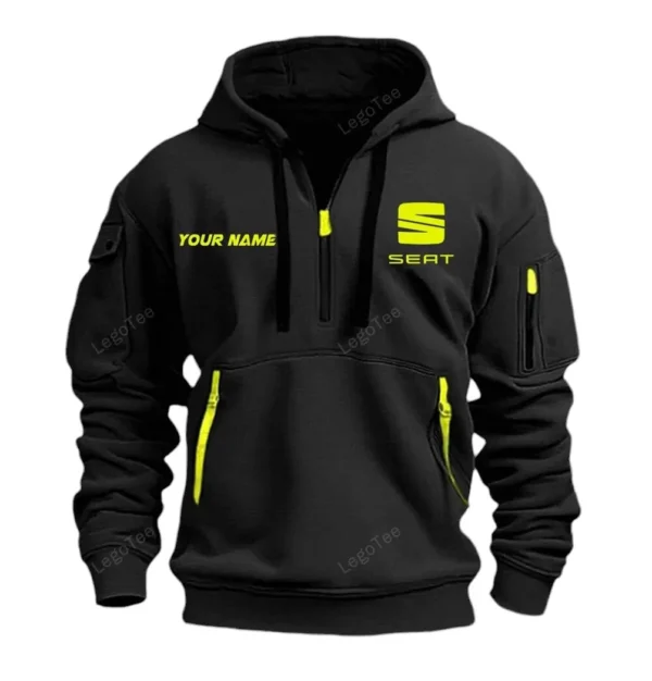 Small SUV Hoodie Half Zipper, Exclusive Logo Hoodie For Small SUV Enthusiasts CAR042 - Image 2