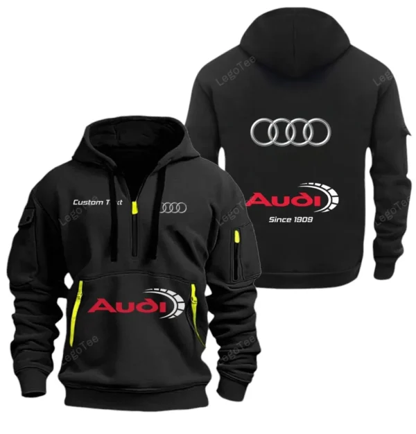 Hoodie Half Zipper Exclusive Logo Gift For High-End Auto Enthusiasts CAR052 - Image 2