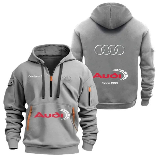 Hoodie Half Zipper Exclusive Logo Gift For High-End Auto Enthusiasts CAR052 - Image 3
