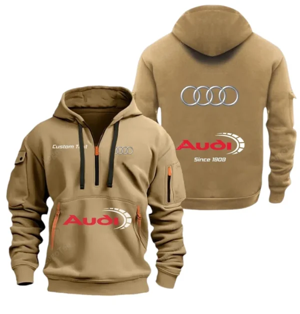 Hoodie Half Zipper Exclusive Logo Gift For High-End Auto Enthusiasts CAR052 - Image 4