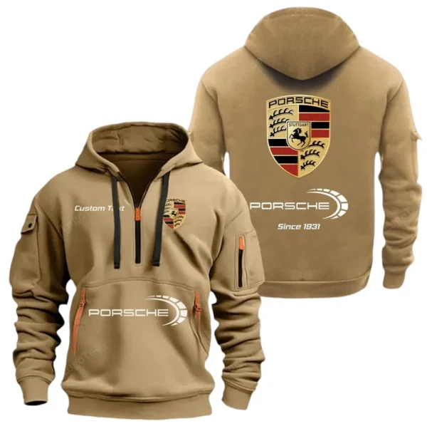 Hoodie Half Zipper Exclusive Logo Gift For Sports Car Enthusiasts CAR052 - Image 4