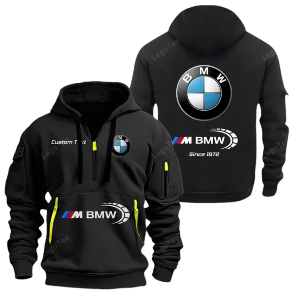 Hoodie Half Zipper Exclusive Logo Gift For Motorsport Edition Car Enthusiasts CAR052 - Image 2