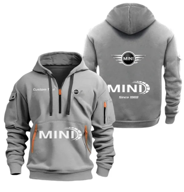Hoodie Half Zipper Exclusive Logo Gift For Car Chic Commuter Enthusiasts CAR052 - Image 3