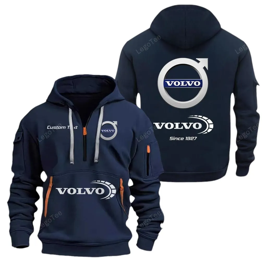Premium European Ride Hoodie Half Zipper, Exclusive Logo Hoodie For Premium European Ride Enthusiasts CAR052