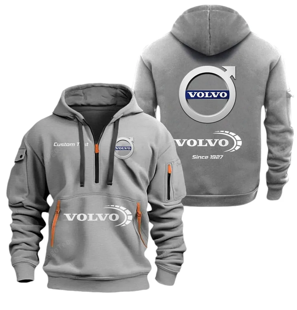 Premium European Ride Hoodie Half Zipper, Exclusive Logo Hoodie For Premium European Ride Enthusiasts CAR052 - Image 3