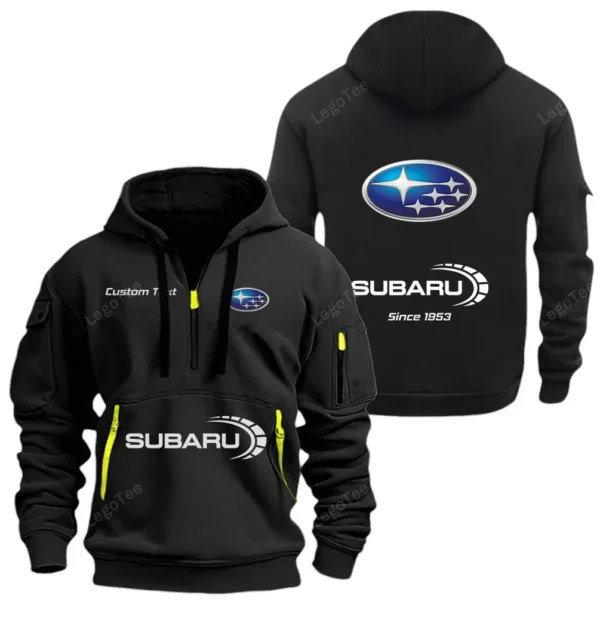 Hoodie Half Zipper Exclusive Logo Gift For Outdoor Lifestyle Vehicle Enthusiasts CAR052 - Image 2