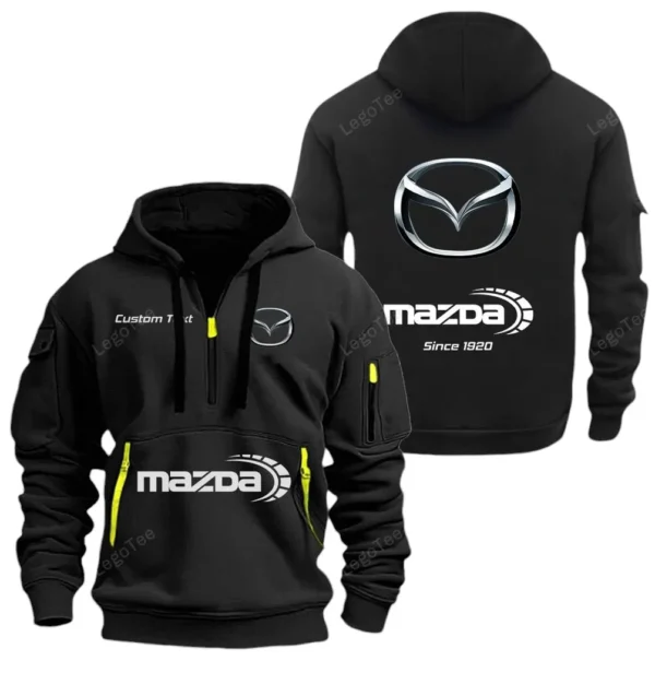 Hoodie Half Zipper Exclusive Logo Gift For Rotary Legend Enthusiasts CAR052 - Image 2