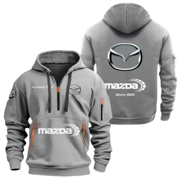 Hoodie Half Zipper Exclusive Logo Gift For Rotary Legend Enthusiasts CAR052 - Image 3