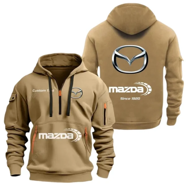 Hoodie Half Zipper Exclusive Logo Gift For Rotary Legend Enthusiasts CAR052 - Image 4