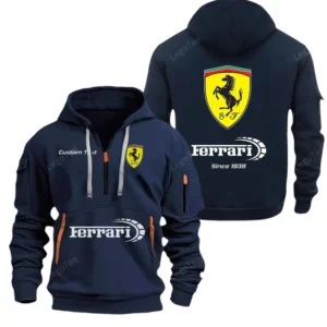 Premium Sports Car Hoodie Half Zipper, Exclusive Logo Hoodie For Premium Sports Car Enthusiasts CAR052